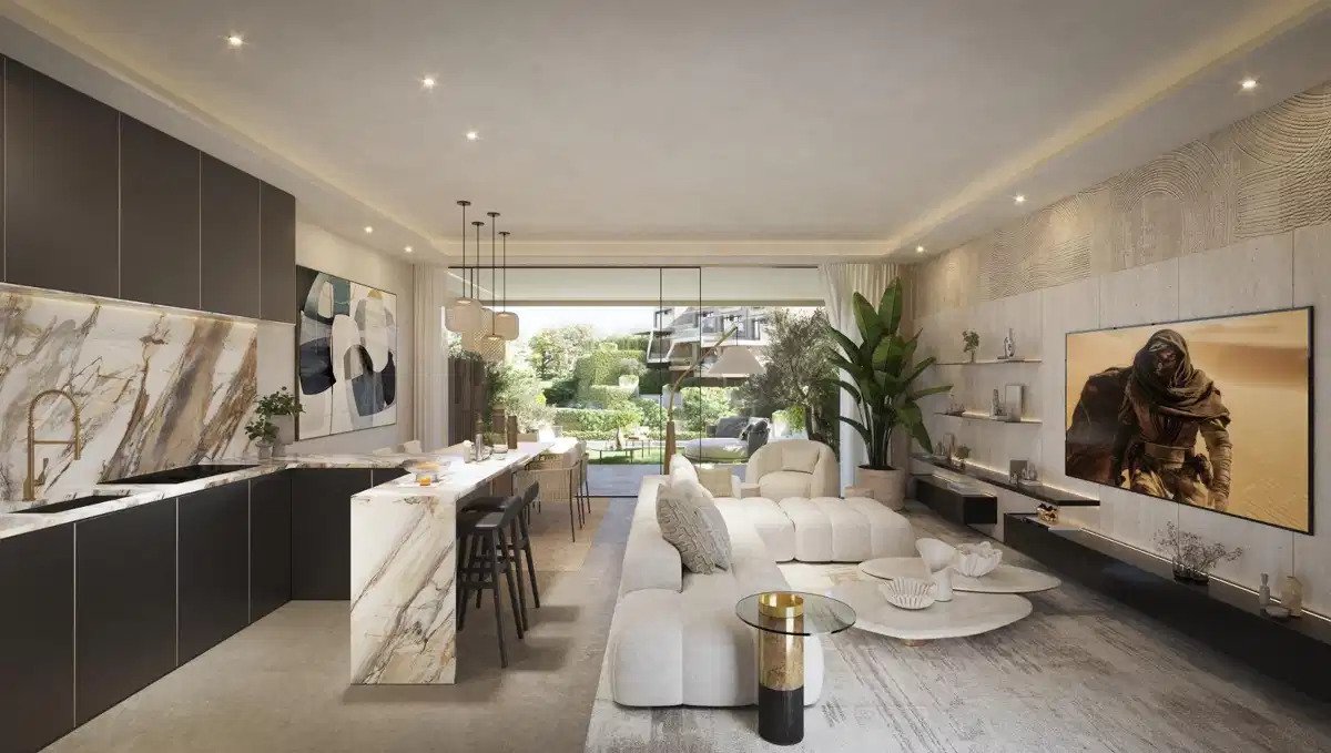 3-Zimmer, 3-Badezimmer modernes Stadthaus mit privatem Pool in Elviria Hills, Marbella Ost