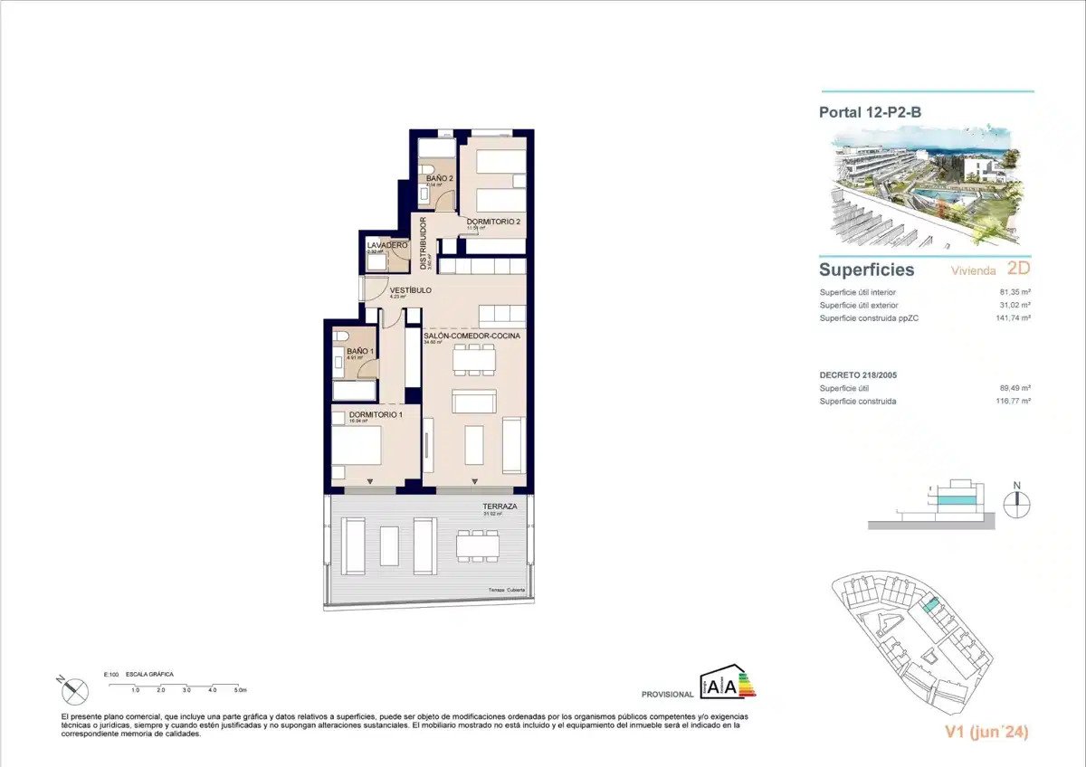 2-Zimmer, 2-Bad Luxuswohnung mit Meerblick in Estepona