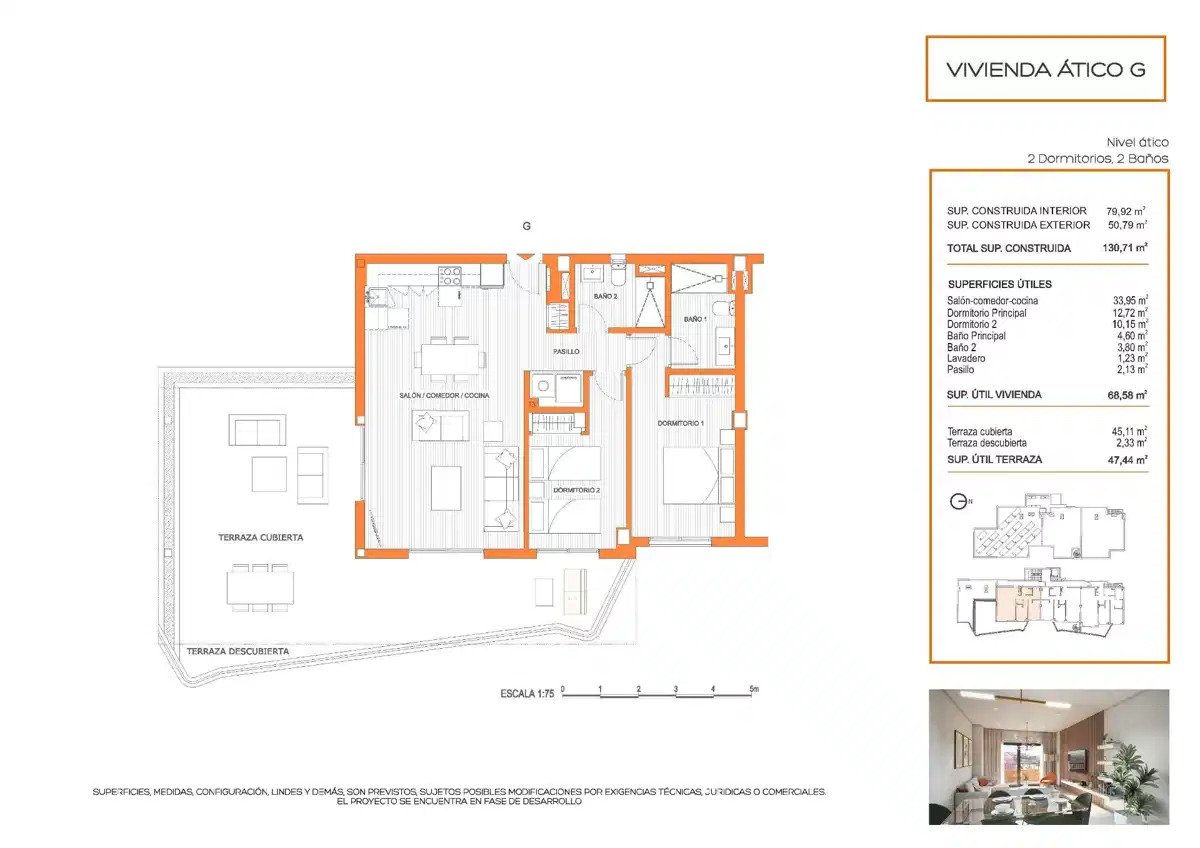2-Zimmer, 2-Bad Penthouse in Los Pacos, Fuengirola – Moderne Apartments in der Nähe des Strandes
