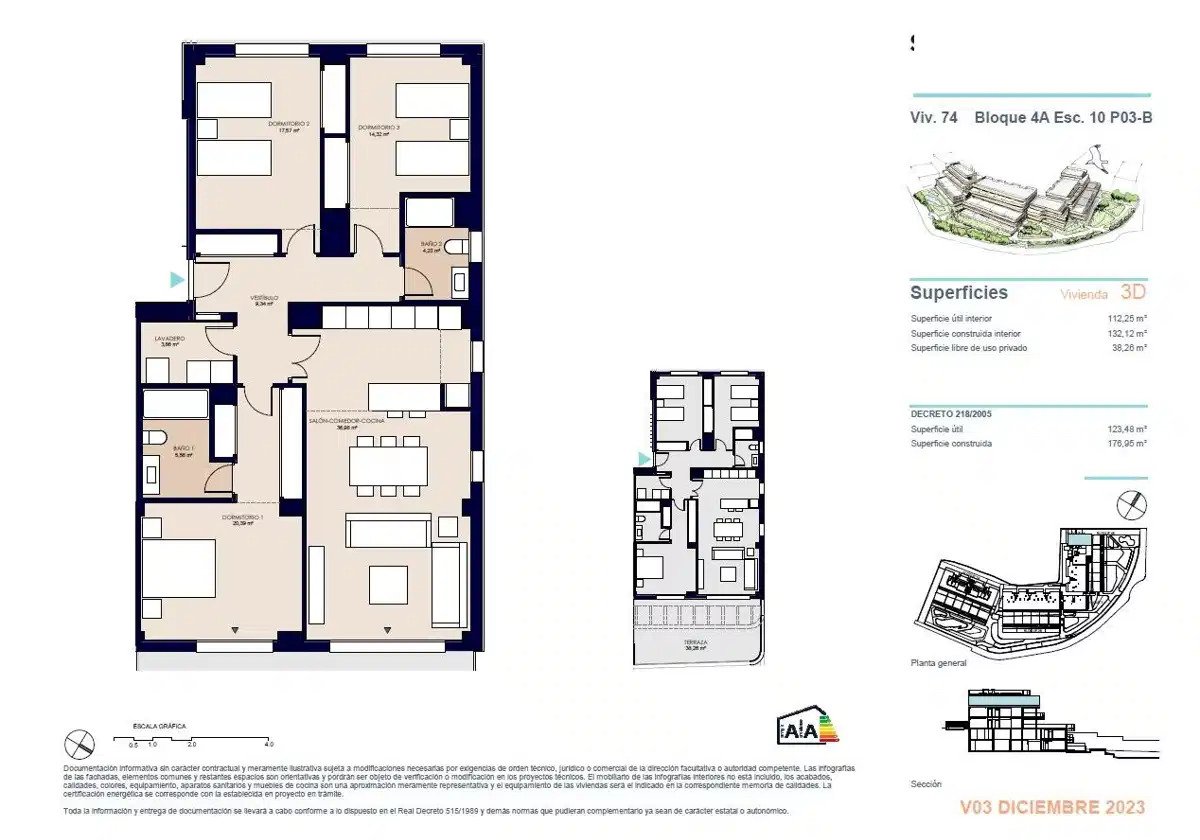 3-Zimmer, 2-Bad-Penthouse mit großzügigen Terrassen und hochwertigen Annehmlichkeiten in Estepona