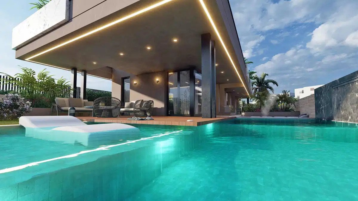 5-Schlafzimmer, 5-Badezimmer Luxus Contemporary Villa mit Panoramablick auf das Meer in El Higueron, Fuengirola