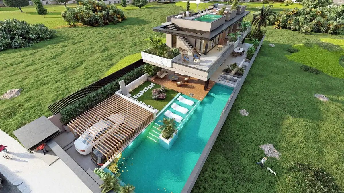 5-Schlafzimmer, 5-Badezimmer Luxus Contemporary Villa mit Panoramablick auf das Meer in El Higueron, Fuengirola