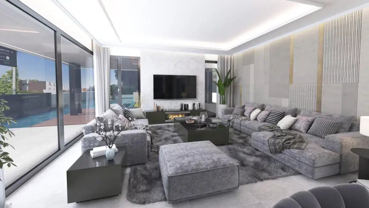5-Schlafzimmer, 5-Badezimmer Luxus Contemporary Villa mit Panoramablick auf das Meer in El Higueron, Fuengirola