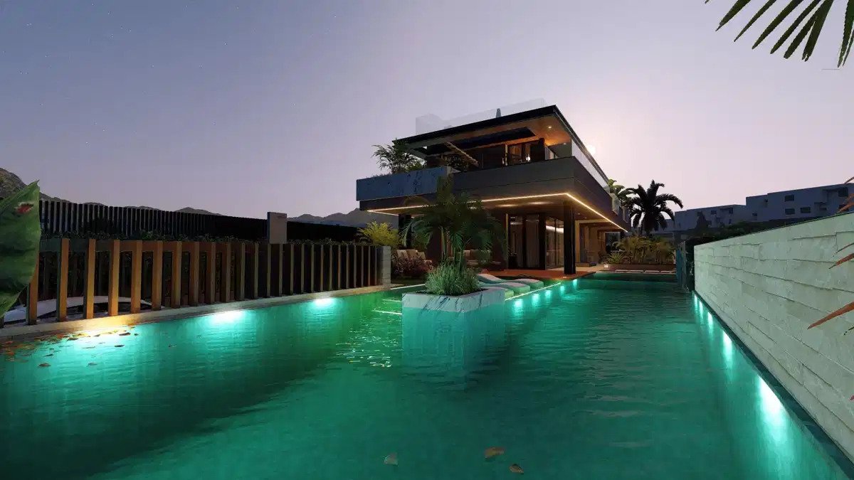 5-Schlafzimmer, 5-Badezimmer Luxus Contemporary Villa mit Panoramablick auf das Meer in El Higueron, Fuengirola
