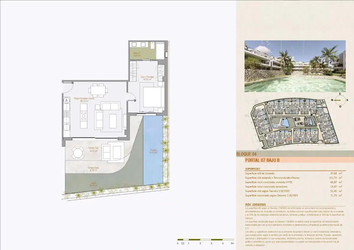 1-Zimmer, 1-Bad Luxus Erdgeschosswohnung mit Resort-Annehmlichkeiten in Estepona West