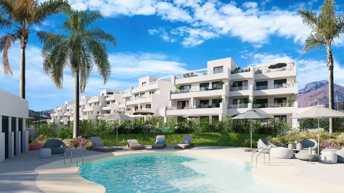 2-Zimmer, 2-Bad Wohnung in der Nähe des Estepona Golf mit Panoramablick auf die Küste