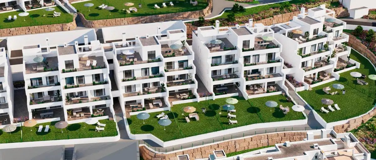 2-Zimmer, 2-Bad Wohnung in der Nähe des Estepona Golf mit Panoramablick auf die Küste