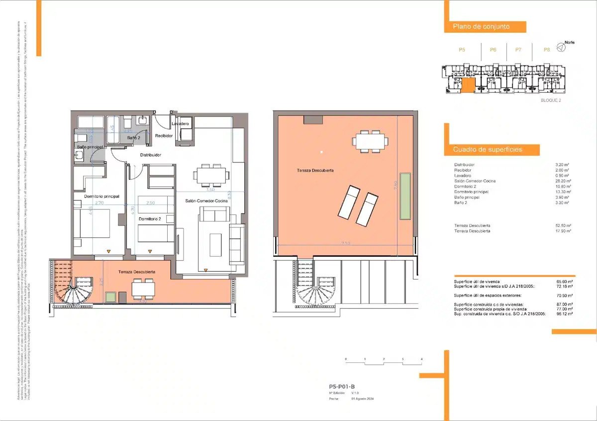 2-Zimmer, 2-Bad-Penthouse mit Panoramablick auf das Meer in Benalmádena Pueblo