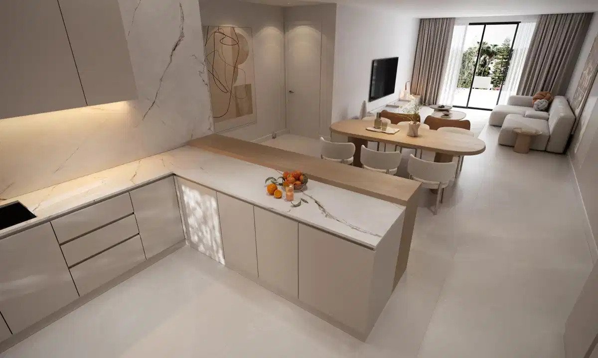 2-Zimmer, 2-Bad, Erdgeschosswohnung mit Meerblick und Sicherheit in der Nähe von Estepona