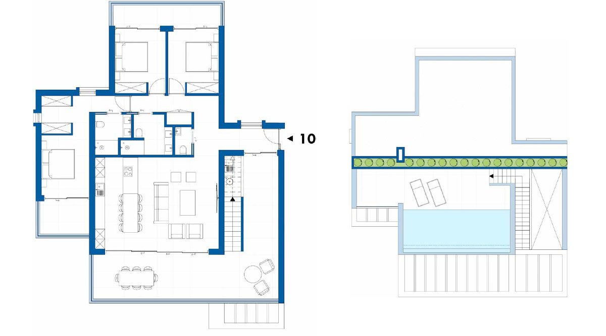 Bsp. Grundriss Penthouse Typ E 3 2 Bsp. Grundriss Penthouse Typ E 3 2