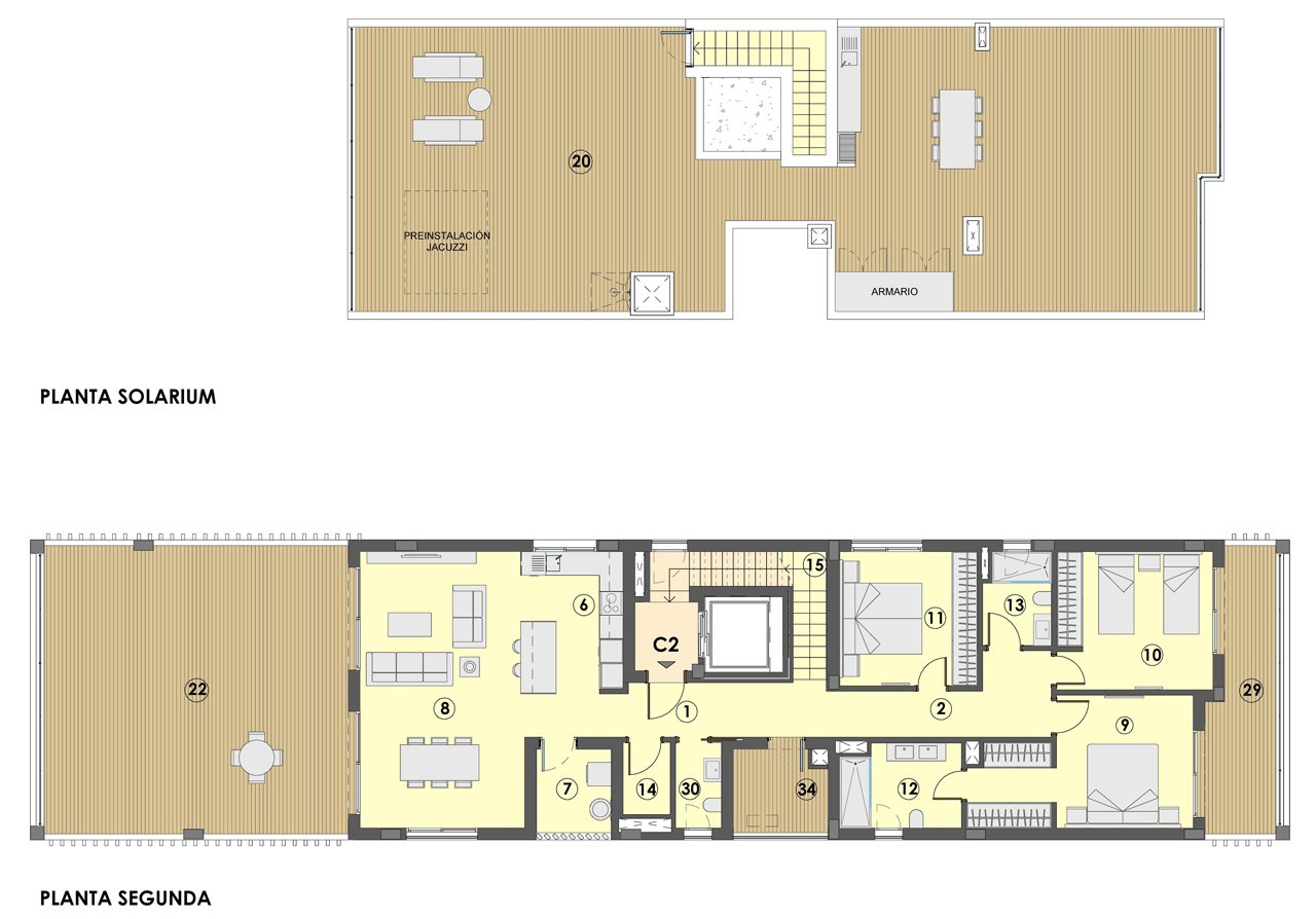  Plan 3 Schlafzimmer Penthouse plus DT
