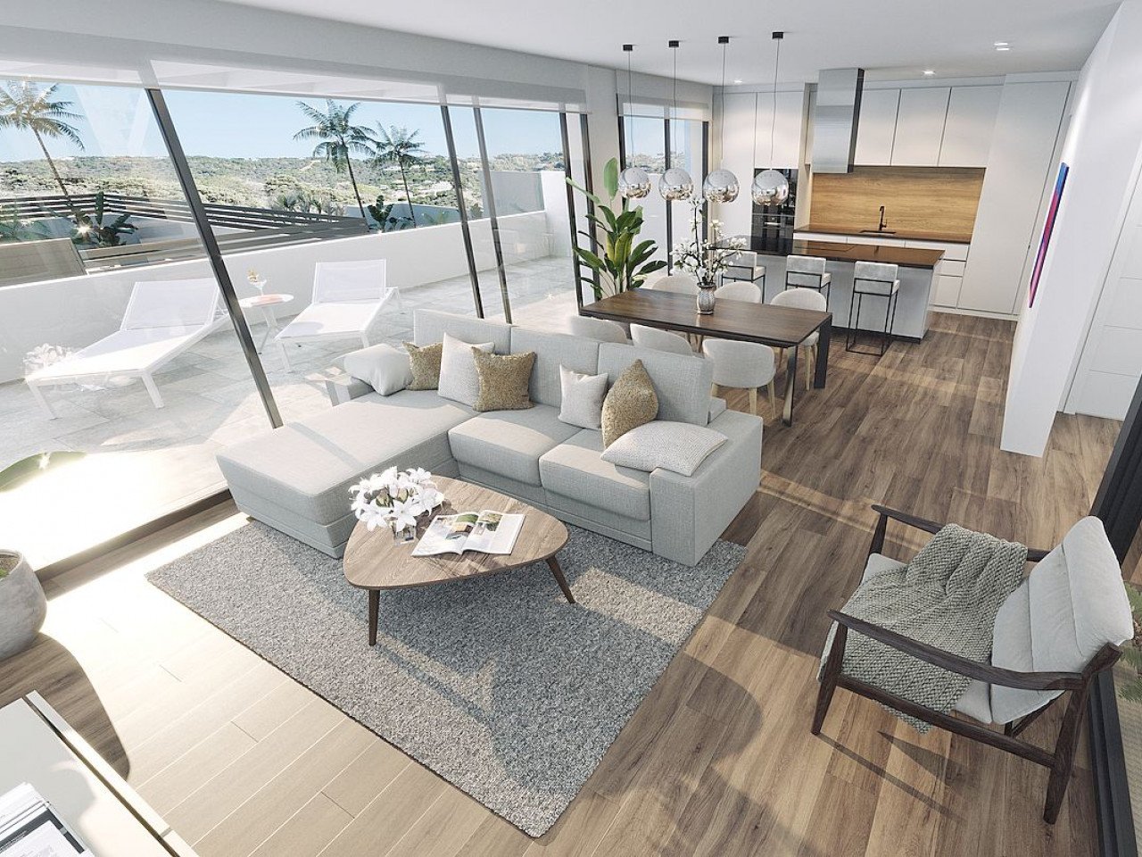 New Build project of 10 modern design villas, in a natural setting with views of the sea and the mountains, near the Puig Campana golf course, and ...