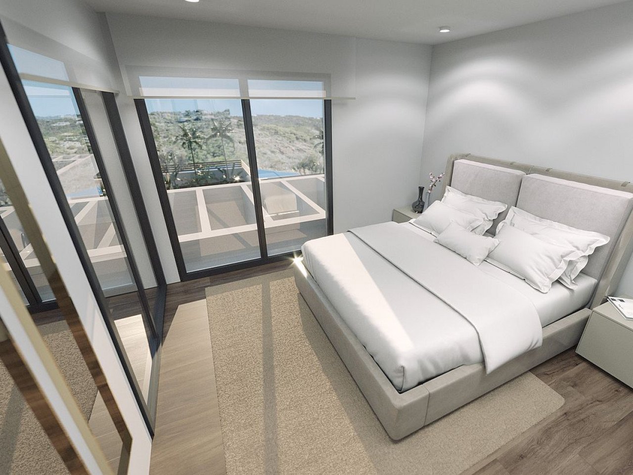 New Build project of 10 modern design villas, in a natural setting with views of the sea and the mountains, near the Puig Campana golf course, and ...