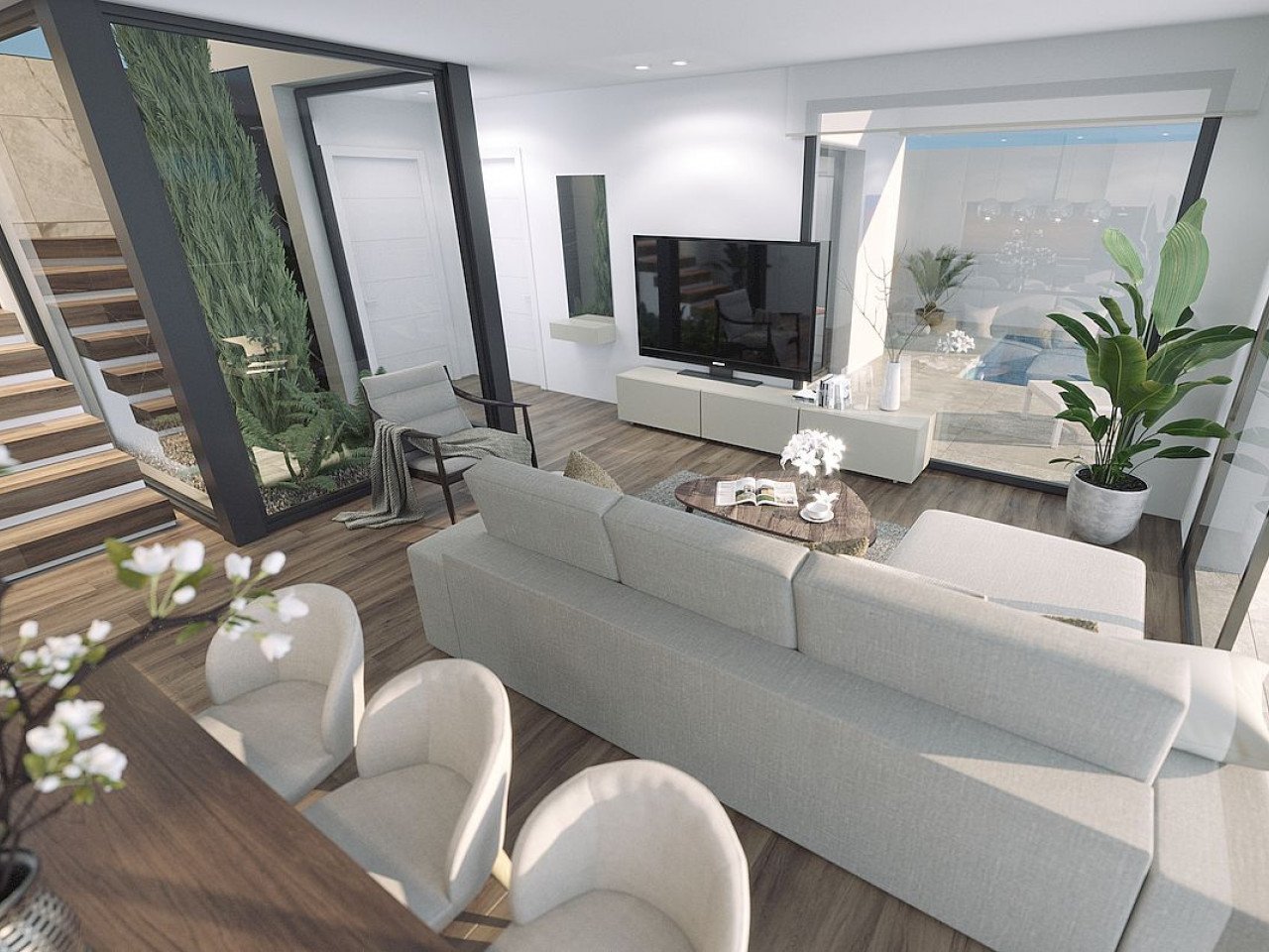 New Build project of 10 modern design villas, in a natural setting with views of the sea and the mountains, near the Puig Campana golf course, and ...