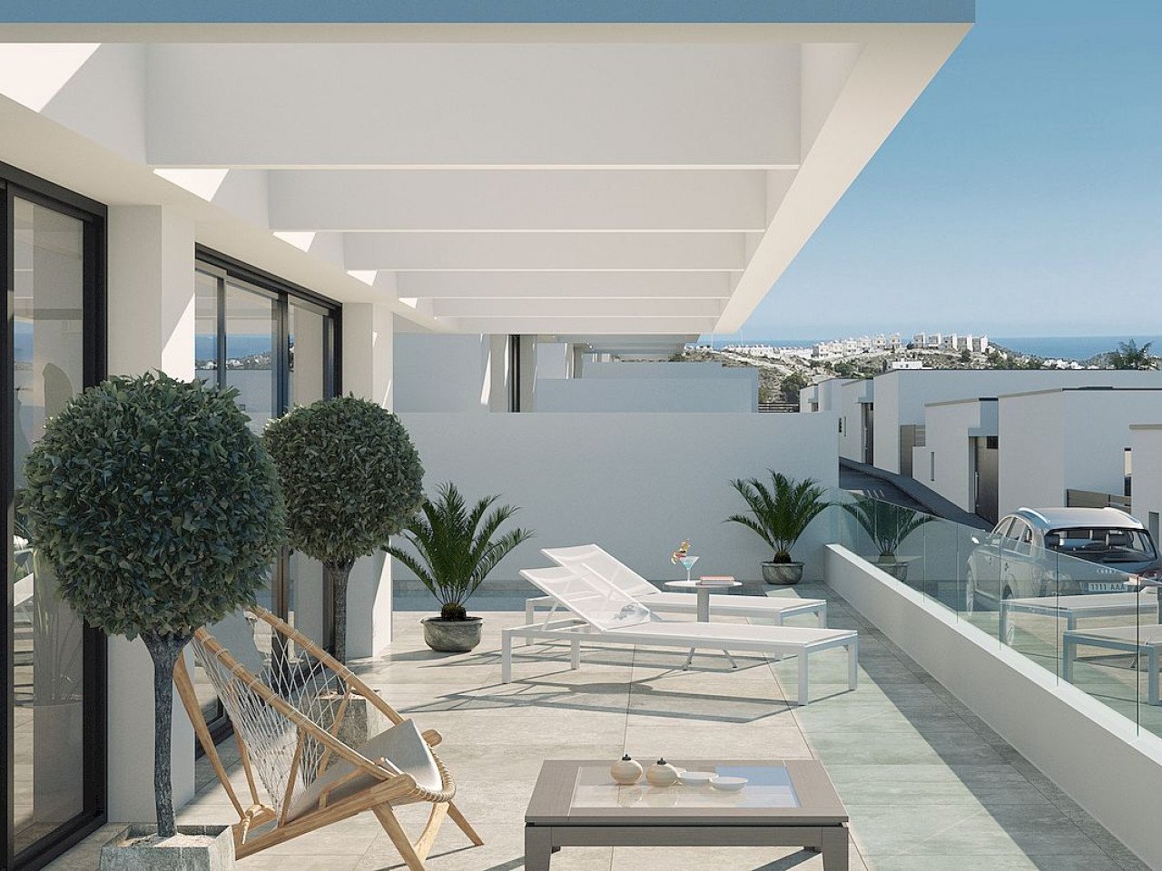 New Build project of 10 modern design villas, in a natural setting with views of the sea and the mountains, near the Puig Campana golf course, and ...