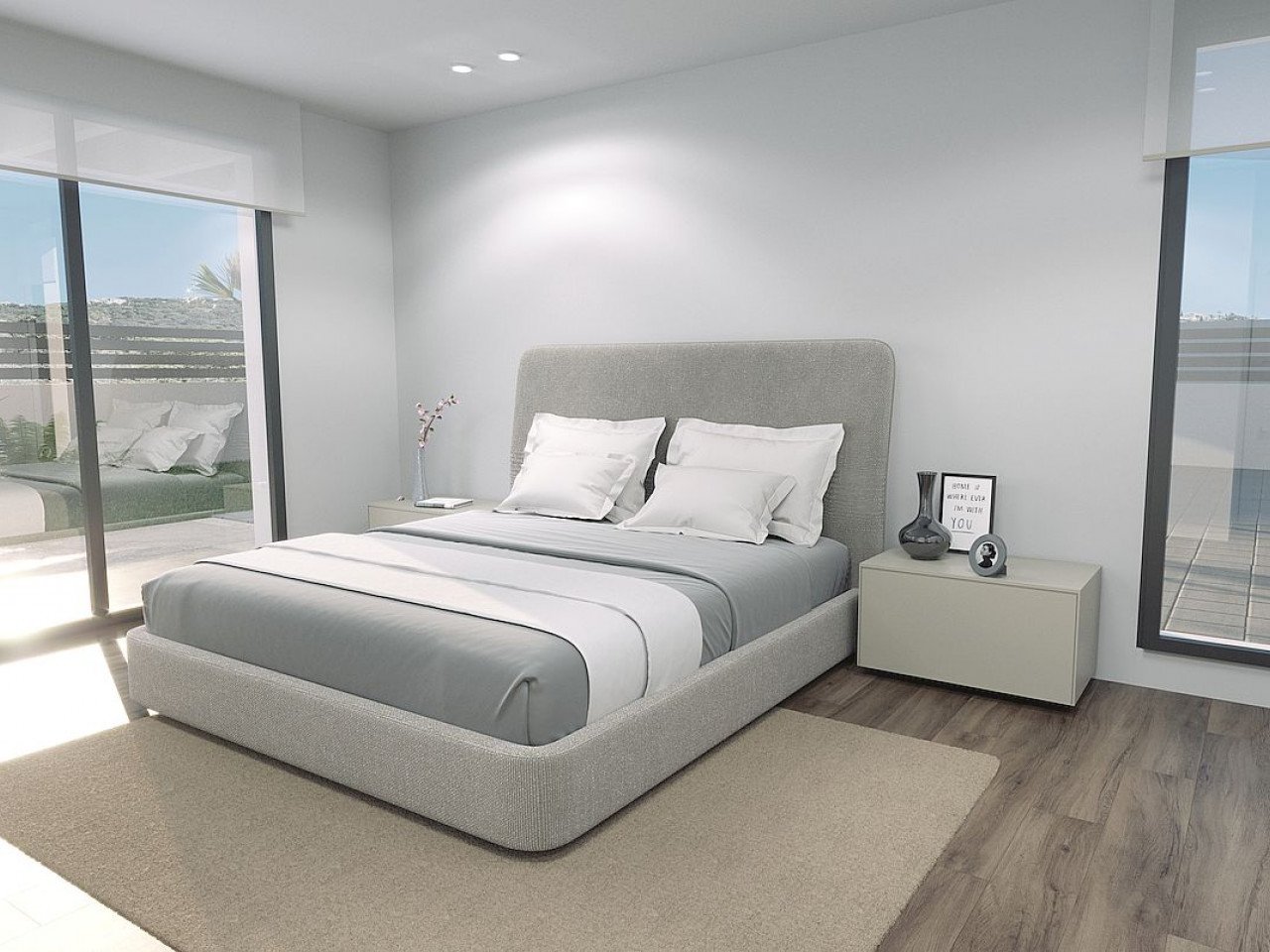 New Build project of 10 modern design villas, in a natural setting with views of the sea and the mountains, near the Puig Campana golf course, and ...