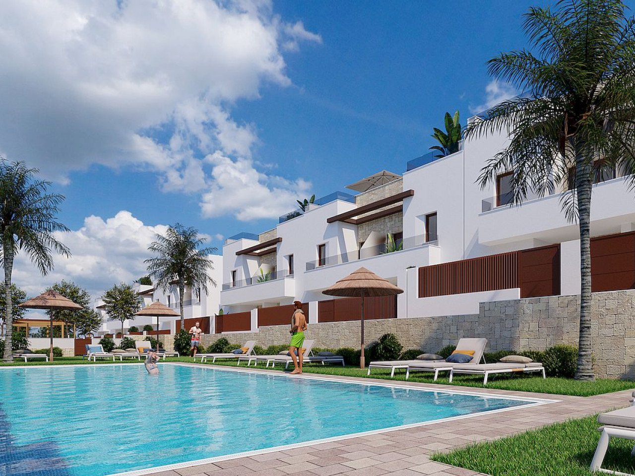 Moderne Neubau-Häuser mit Dachterrasse am Sport- & Golf-Resort