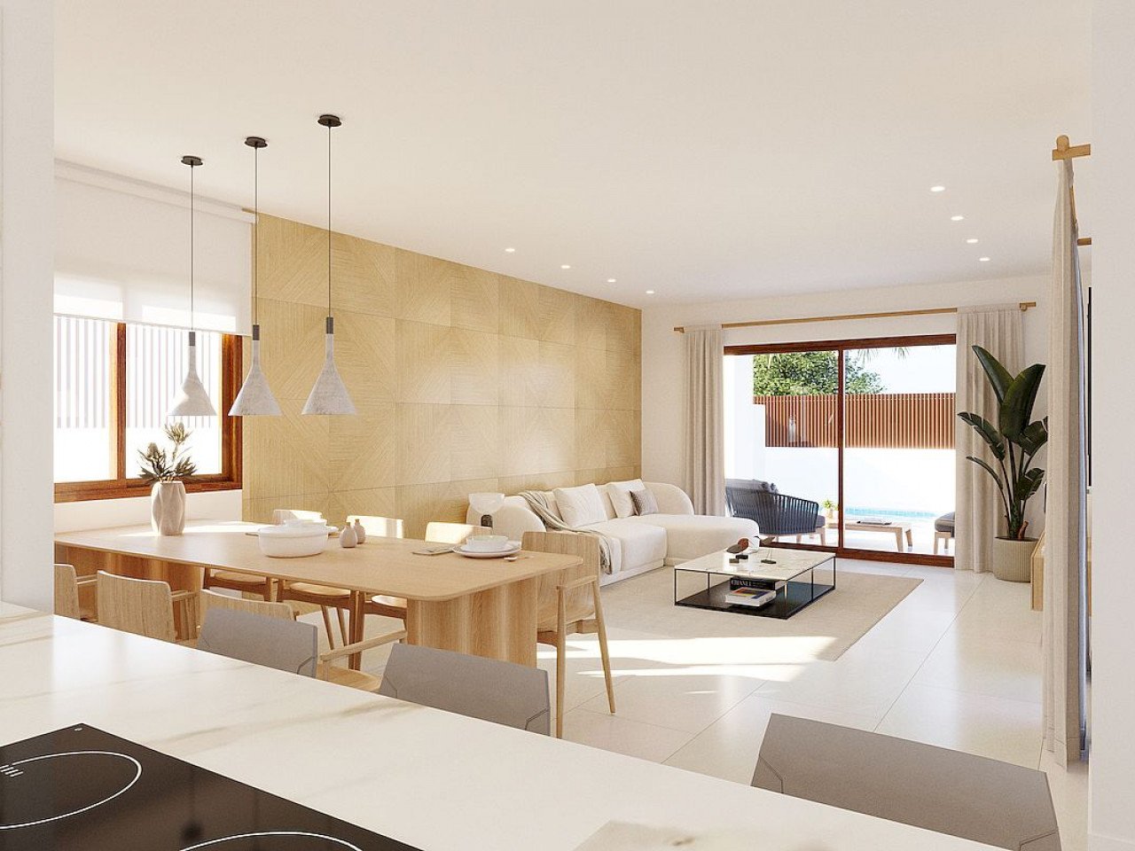 Moderne Neubau-Häuser mit Dachterrasse am Sport- & Golf-Resort