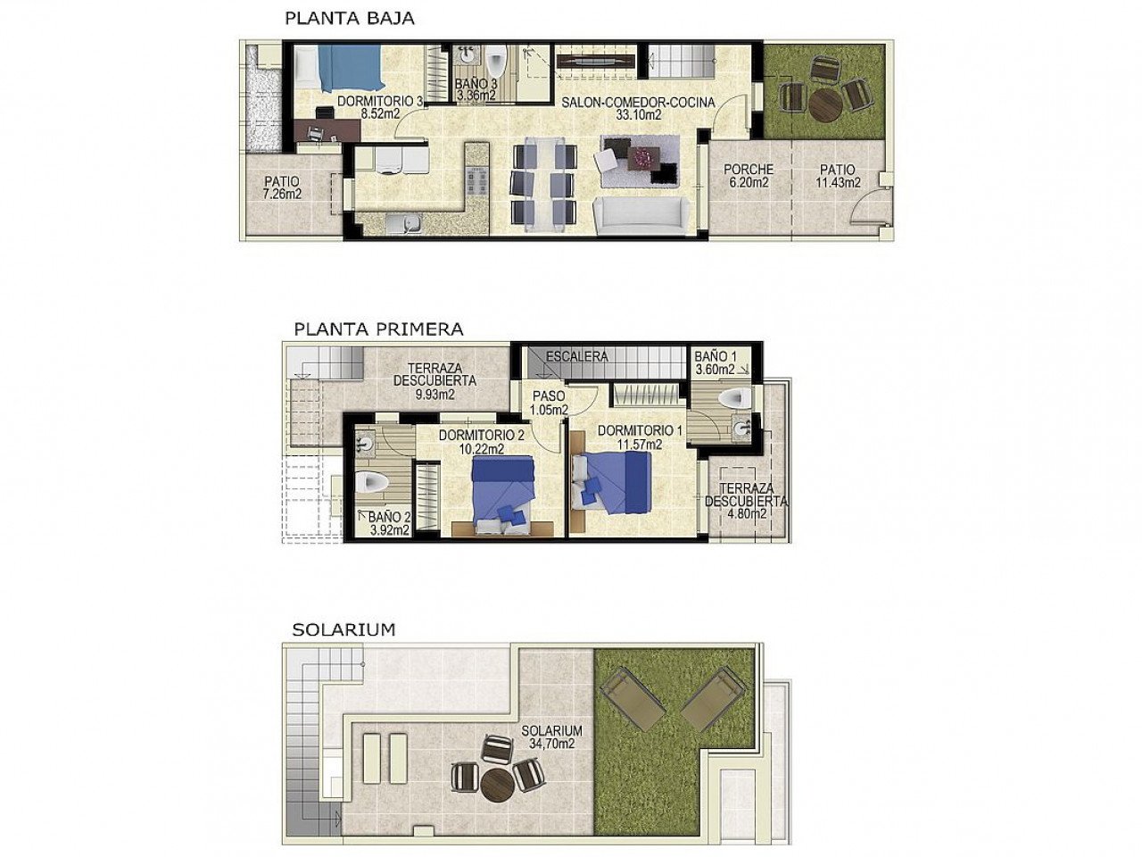 Moderne Neubau-Häuser mit Dachterrasse am Sport- & Golf-Resort