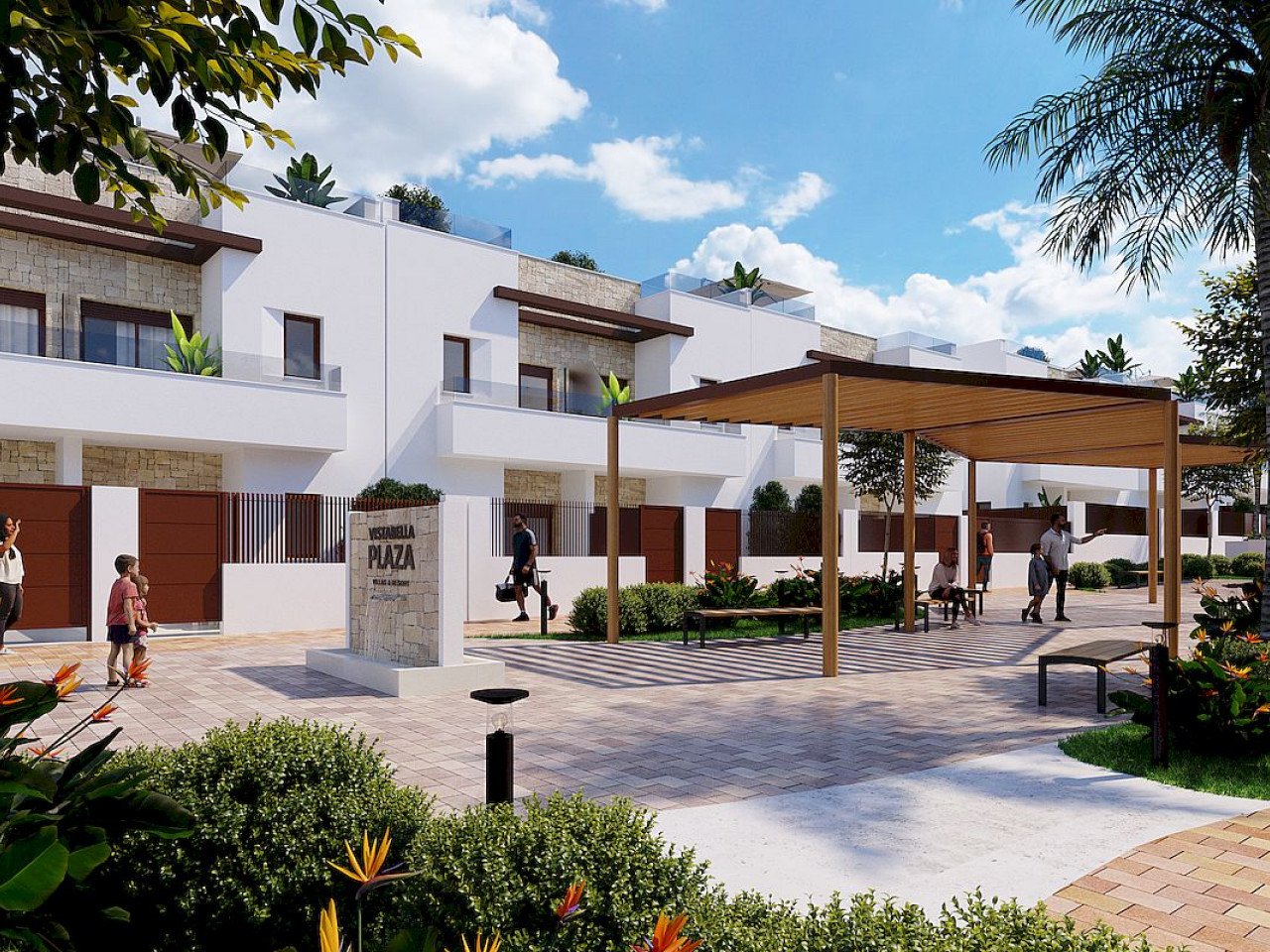 Moderne Neubau-Häuser mit Dachterrasse am Sport- & Golf-Resort