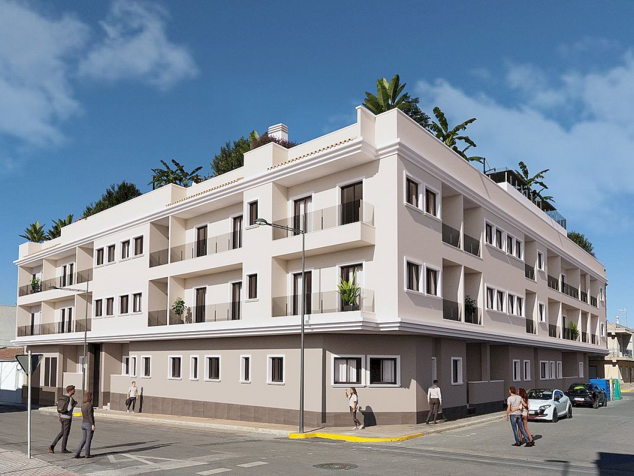 New build residential of 41 stylish apartments and penthouses with communal swimming pool located in Algorfa.
Residential consist of 1, 2, and 3-b...