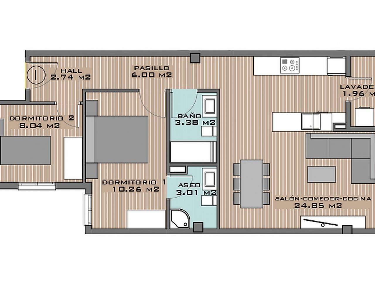 New build residential of 41 stylish apartments and penthouses with communal swimming pool located in Algorfa.
Residential consist of 1, 2, and 3-b...