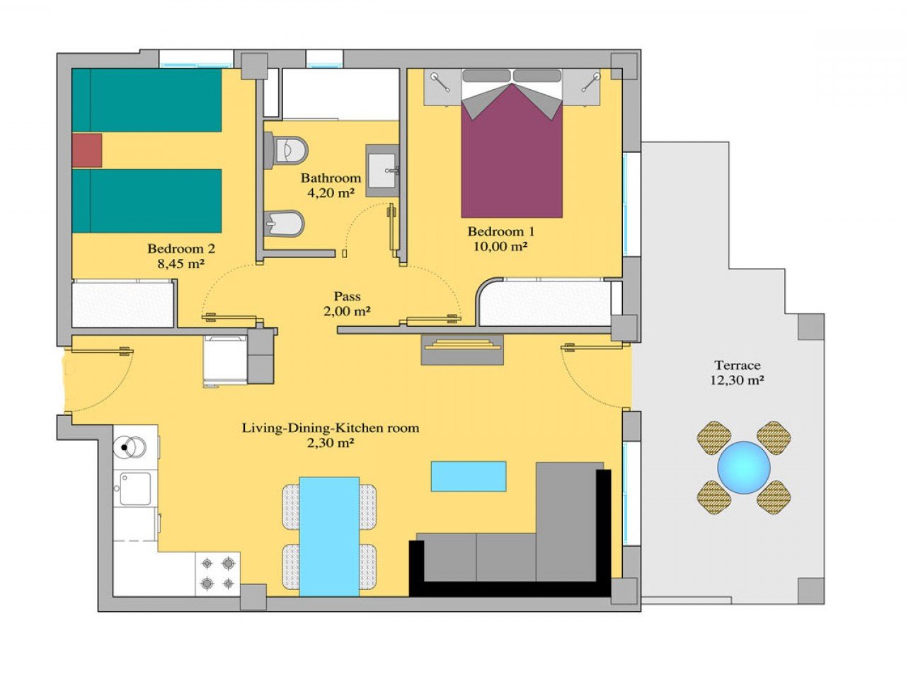 Luxuriöse Residenz Neubau-Apartments in ruhiger Gegend, nahe zu Golfplätzen