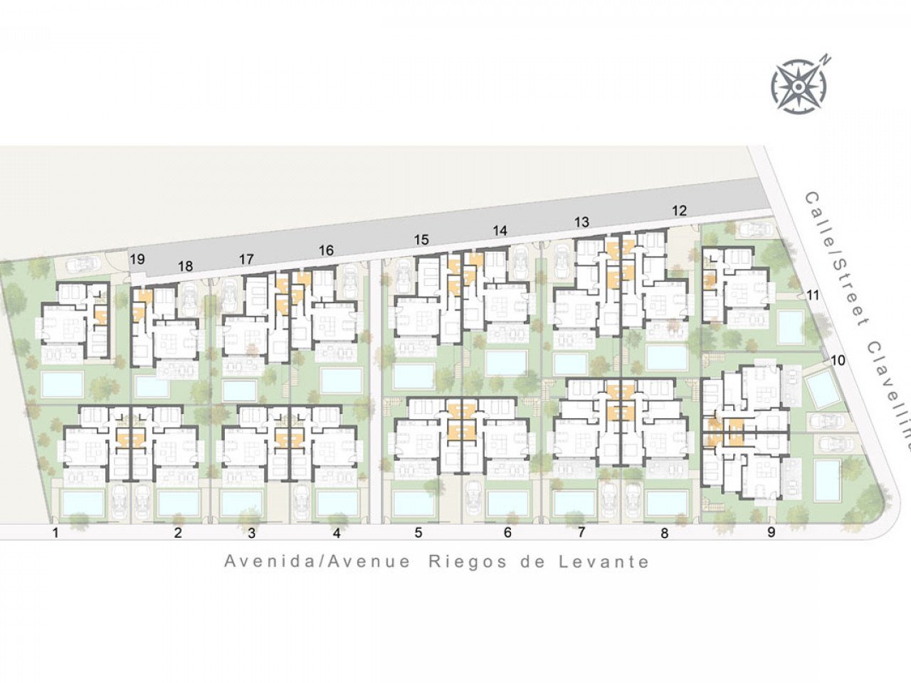 Attraktive Neubau-Doppelhaushälften mit Pool in Los Montesinos