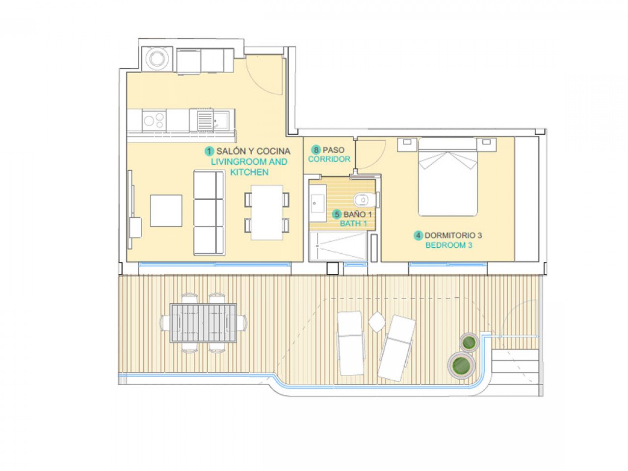 These environmentally friendly apartments with options of one, two or three bedroom and penthouses, are located on a hill with a spectacular sea vi...