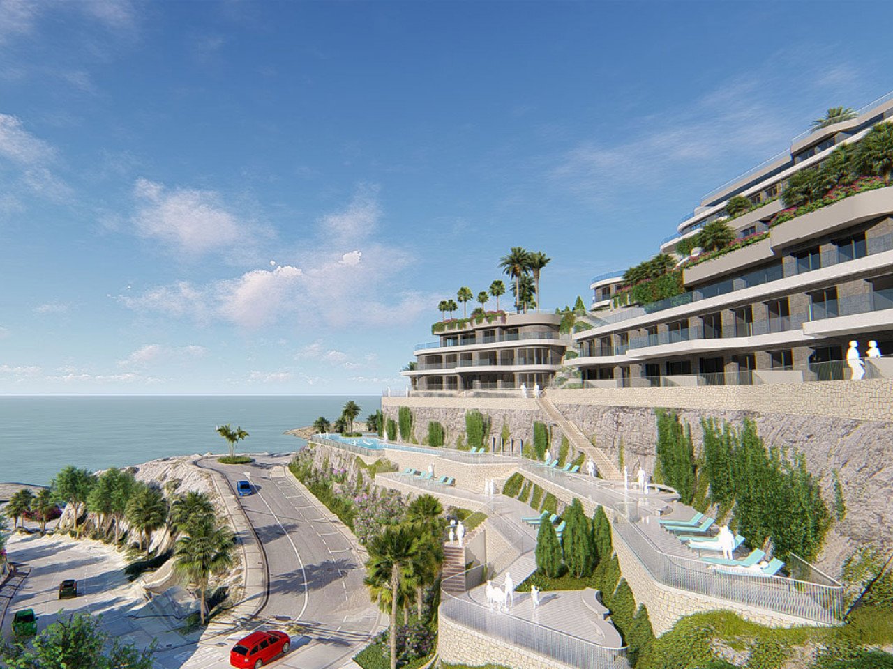 These environmentally friendly apartments with options of one, two or three bedroom and penthouses, are located on a hill with a spectacular sea vi...