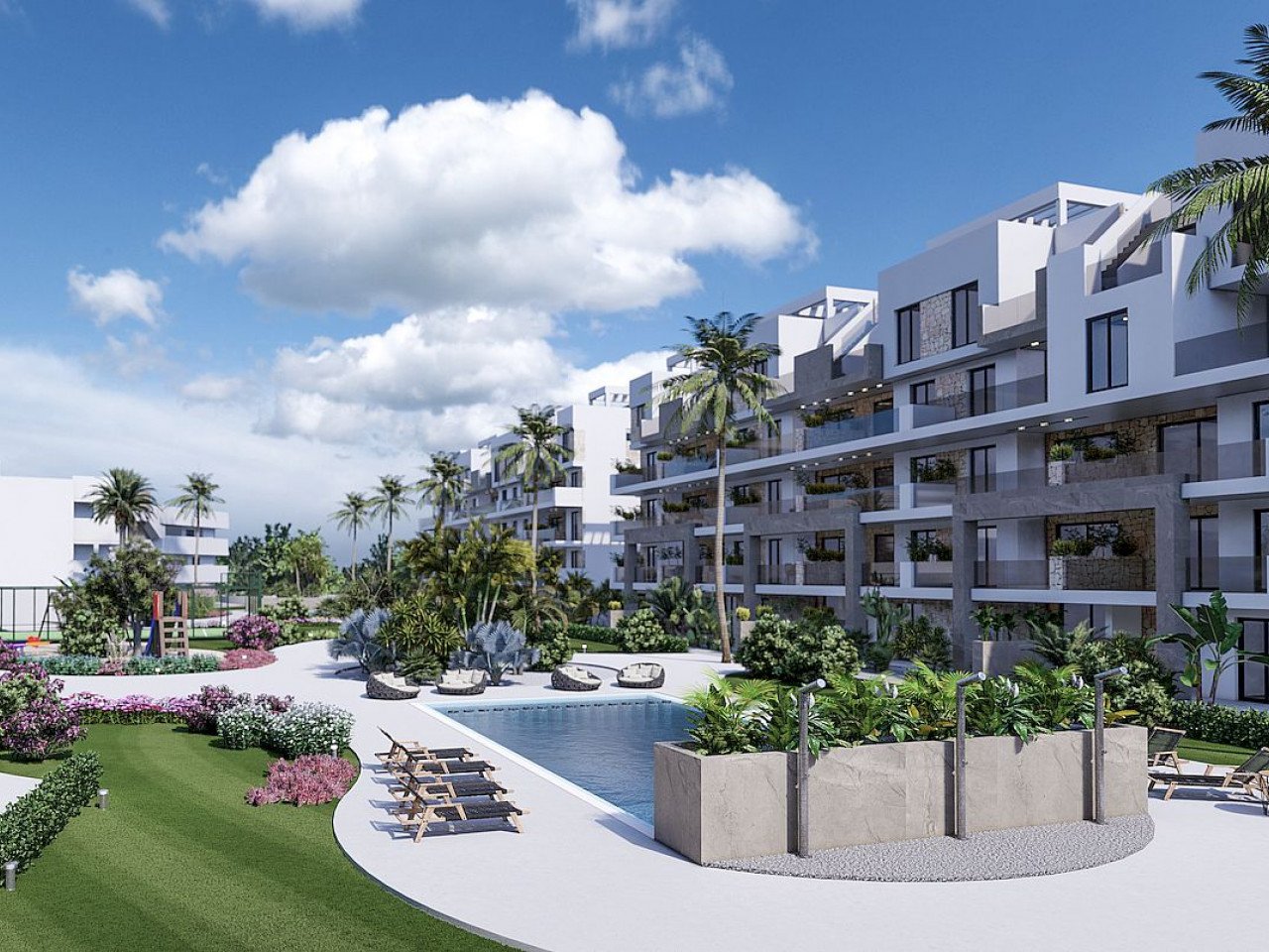 Area Beach III is a private residential complex, consisting of 135 homes with two or three bedrooms, designed in a minimalist way and with high qua...