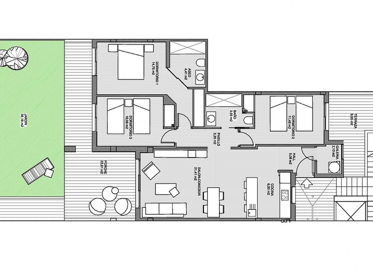 Area Beach III is a private residential complex, consisting of 135 homes with two or three bedrooms, designed in a minimalist way and with high qua...