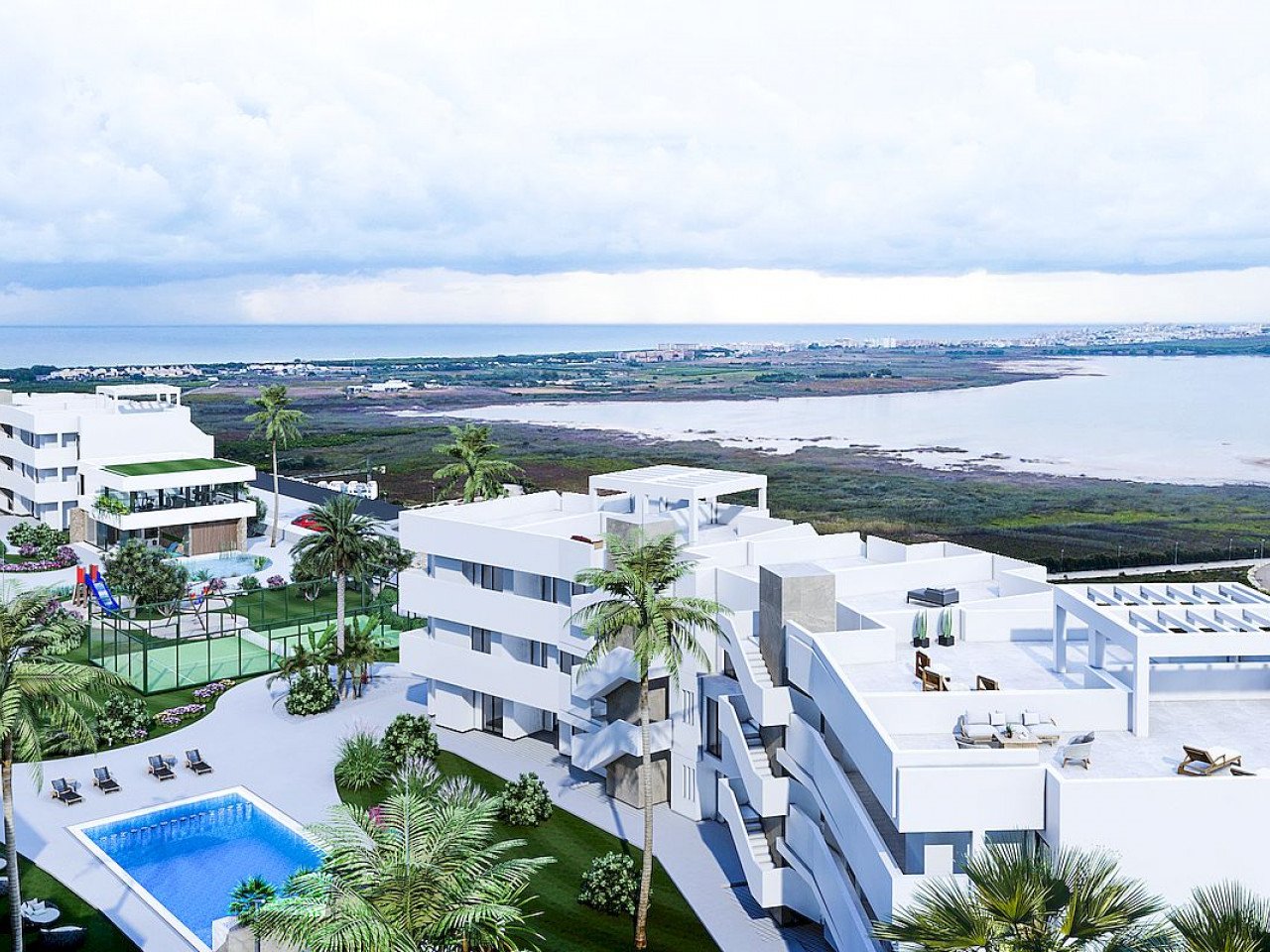 Area Beach III is a private residential complex, consisting of 135 homes with two or three bedrooms, designed in a minimalist way and with high qua...