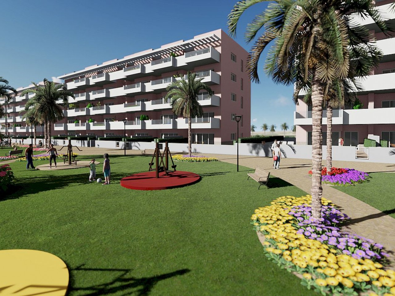 Vista Azul XXXVII located on the  El Raso urbanisation in Guardamar del Segura, is a residential complex of 175 apartments with three bedrooms and ...