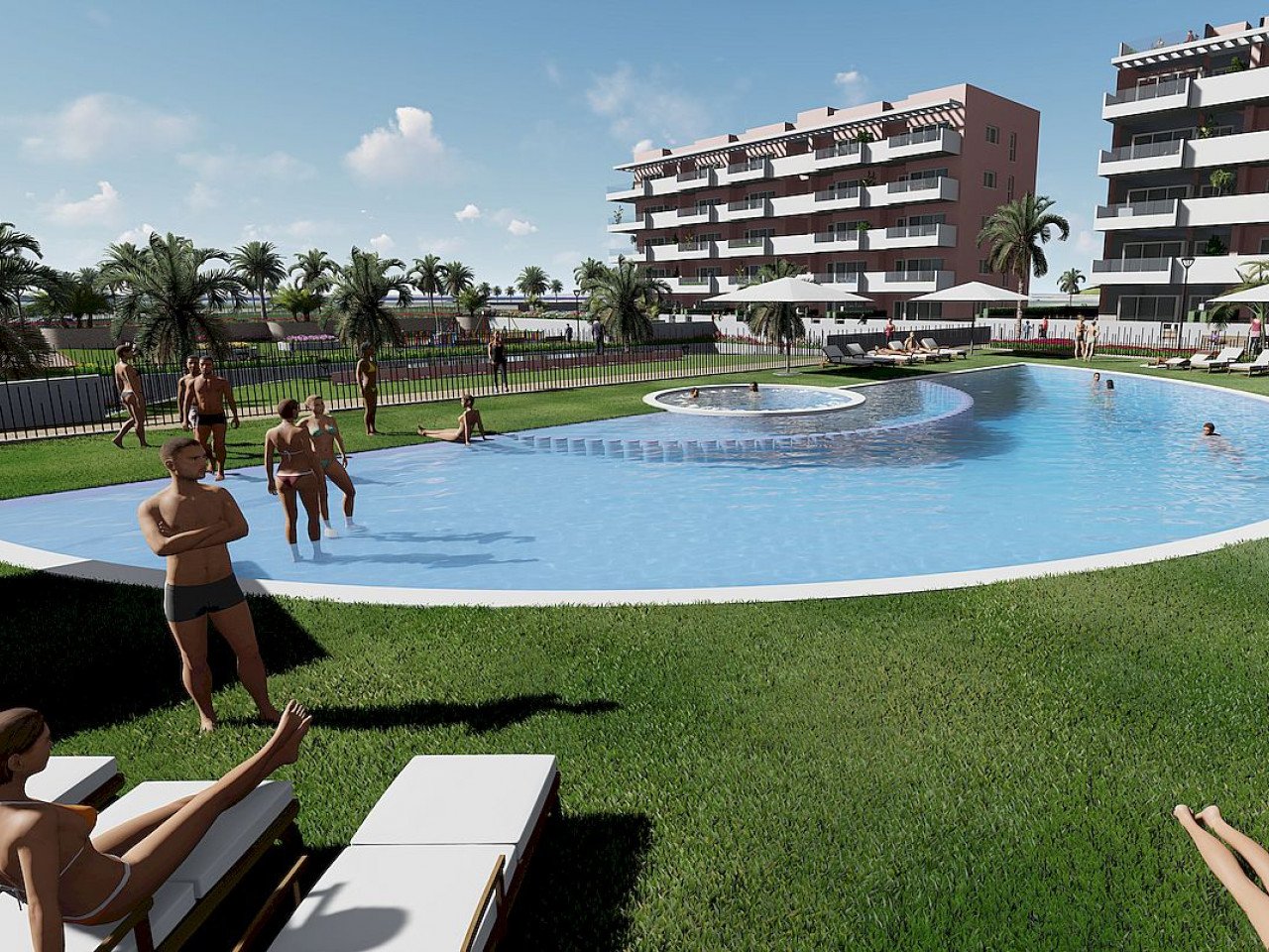 Vista Azul XXXVII located on the  El Raso urbanisation in Guardamar del Segura, is a residential complex of 175 apartments with three bedrooms and ...