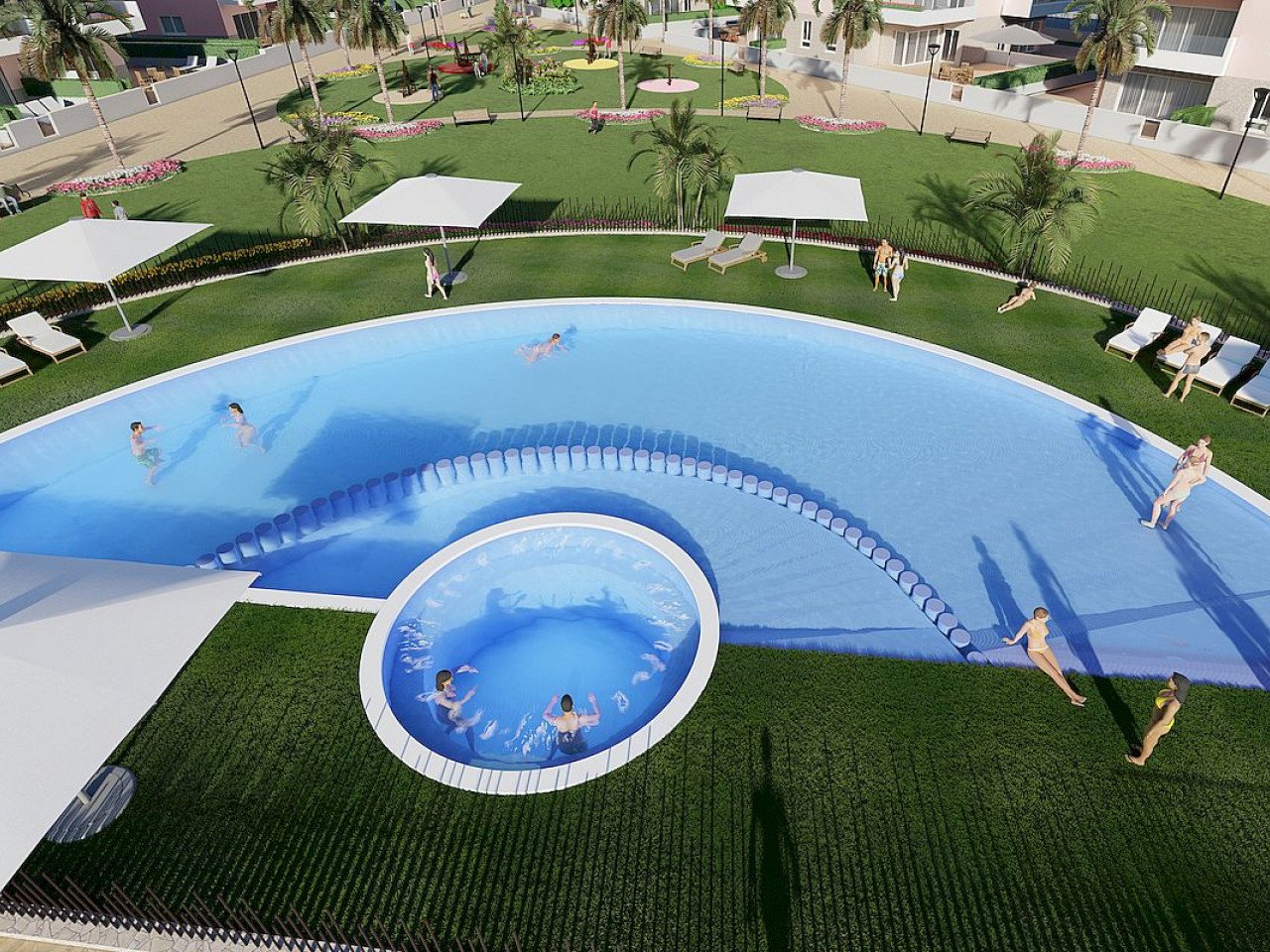 Vista Azul XXXVII located on the  El Raso urbanisation in Guardamar del Segura, is a residential complex of 175 apartments with three bedrooms and ...