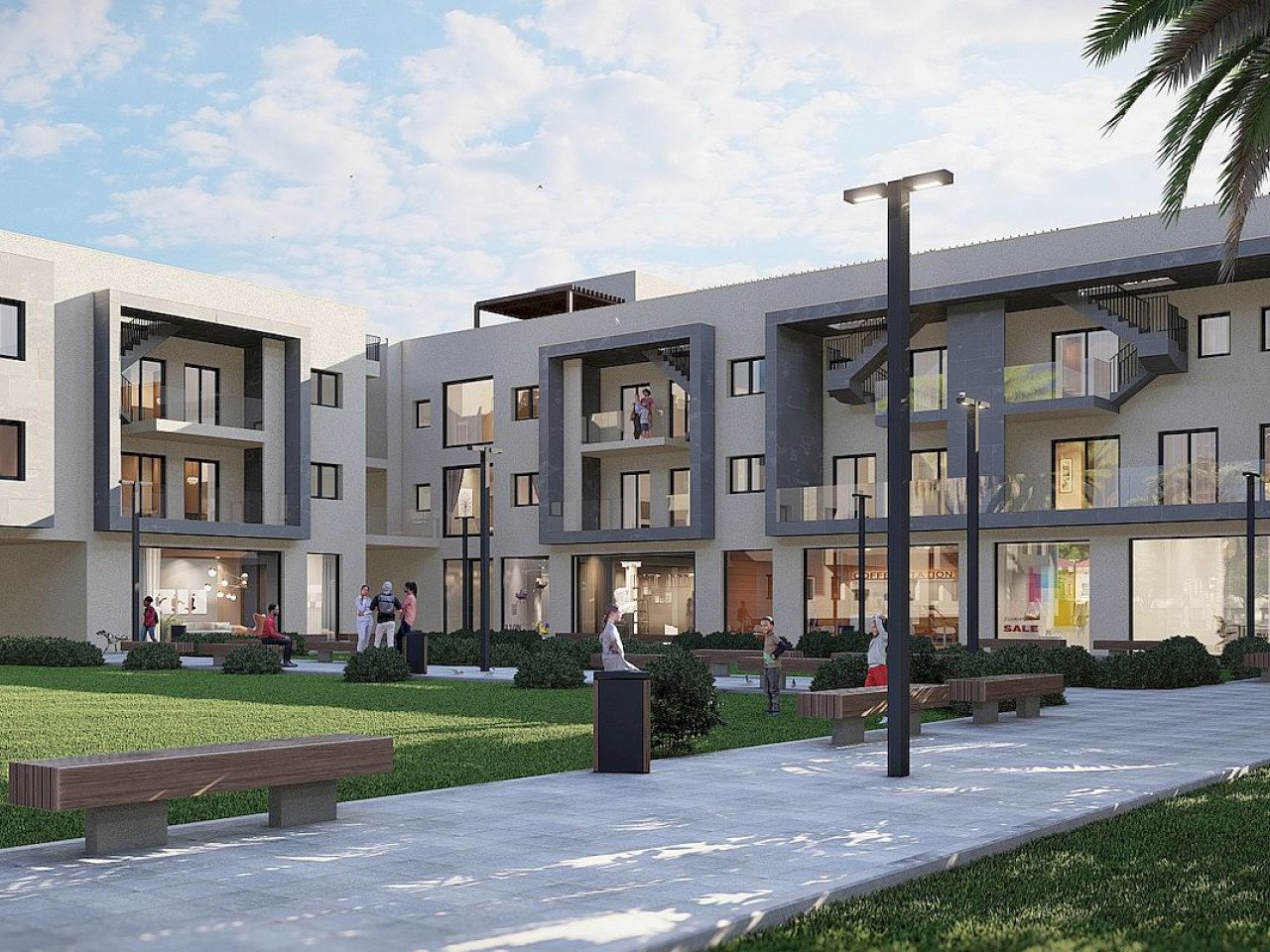 Torrepacheco: These new build modern apartments are located next to the golf courses in Torre Pacheco, in the heart of the Costa Cálida.You have a choice of tw... 