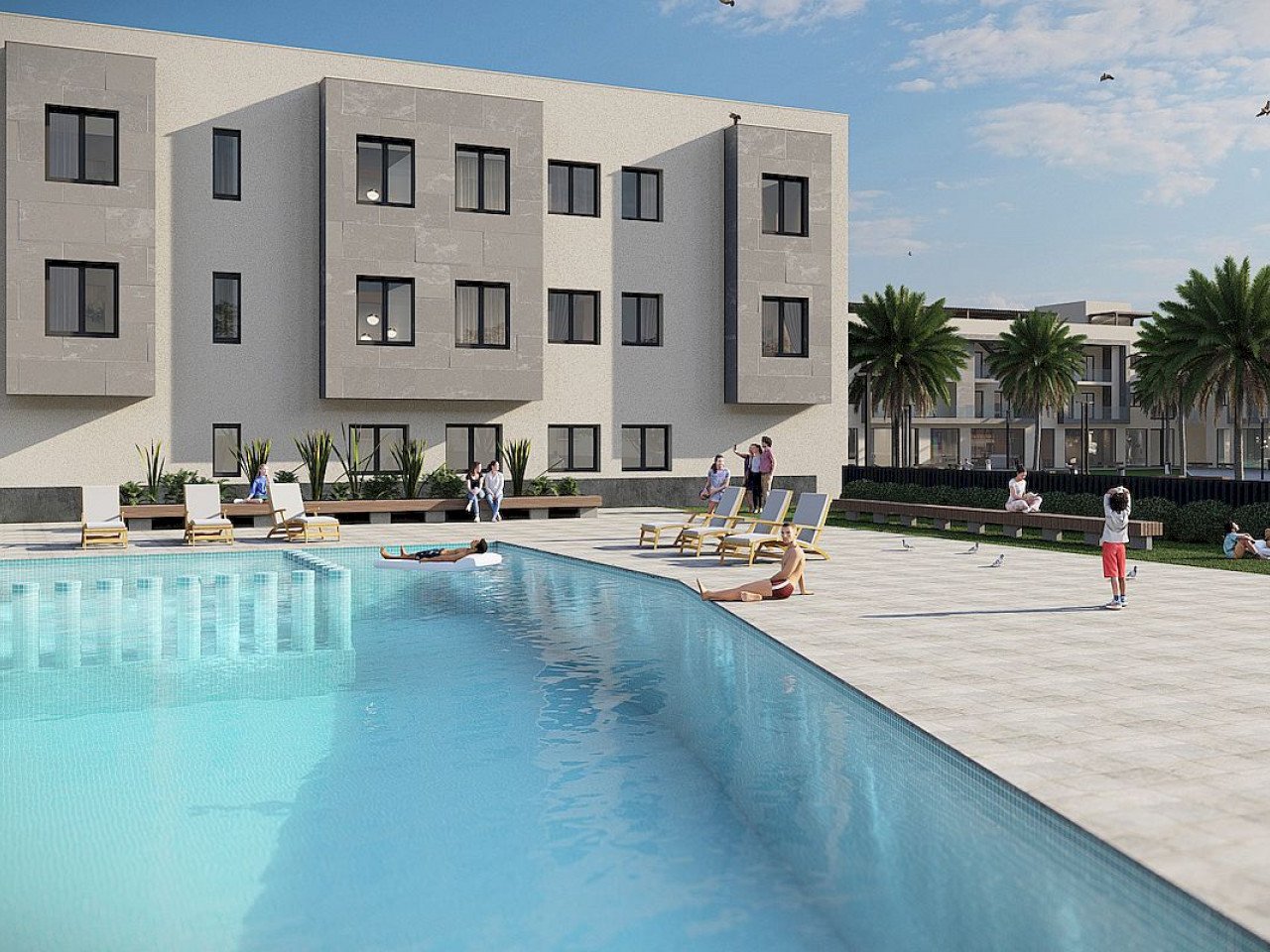 These new build modern apartments are located next to the golf courses in Torre Pacheco, in the heart of the Costa Cálida.You have a choice of tw...
