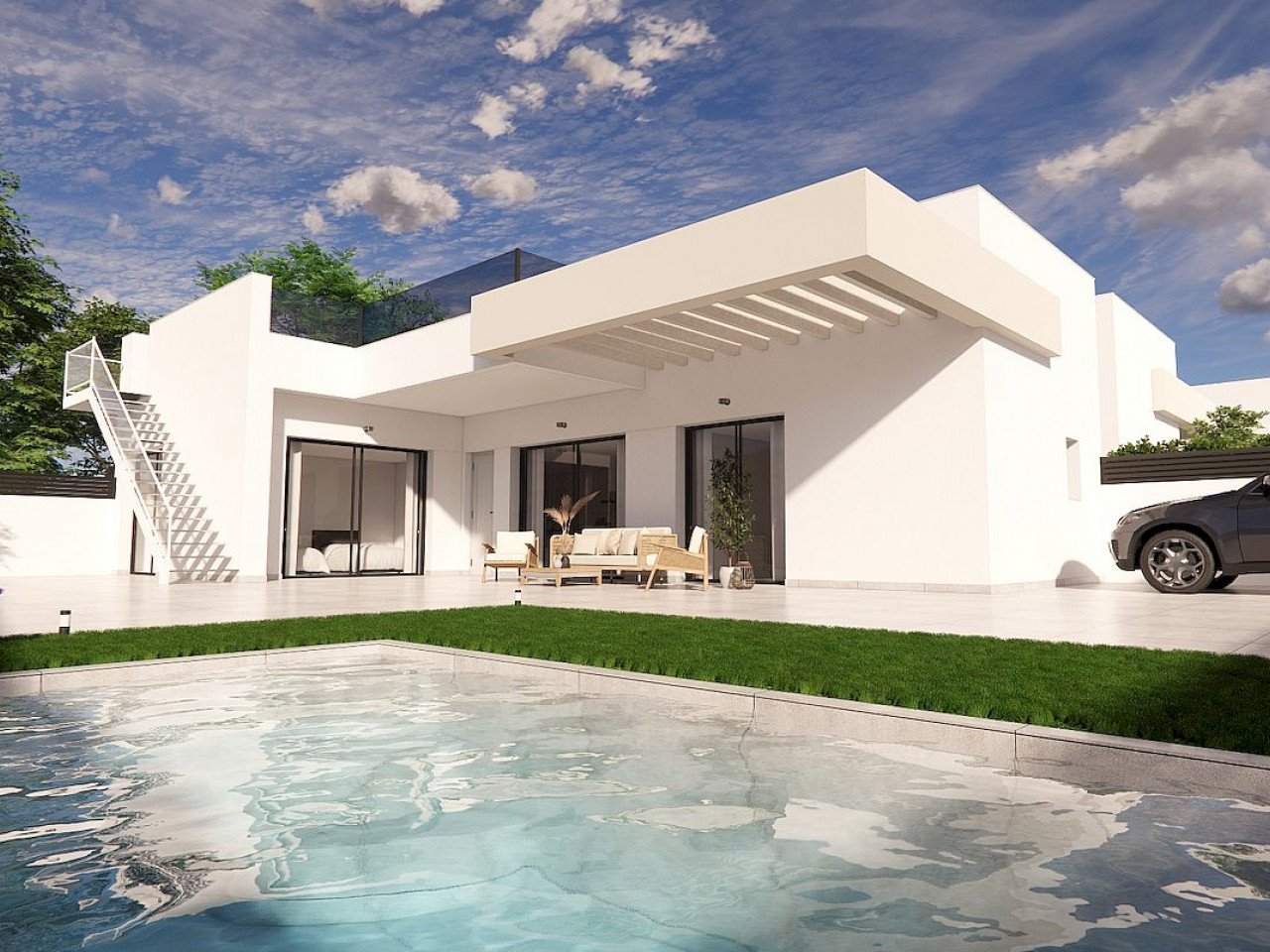 Alba Salina III is a new development of detached villas located in La Herrada, Los Montesinos.

These two-storey properties comprises of three doub...