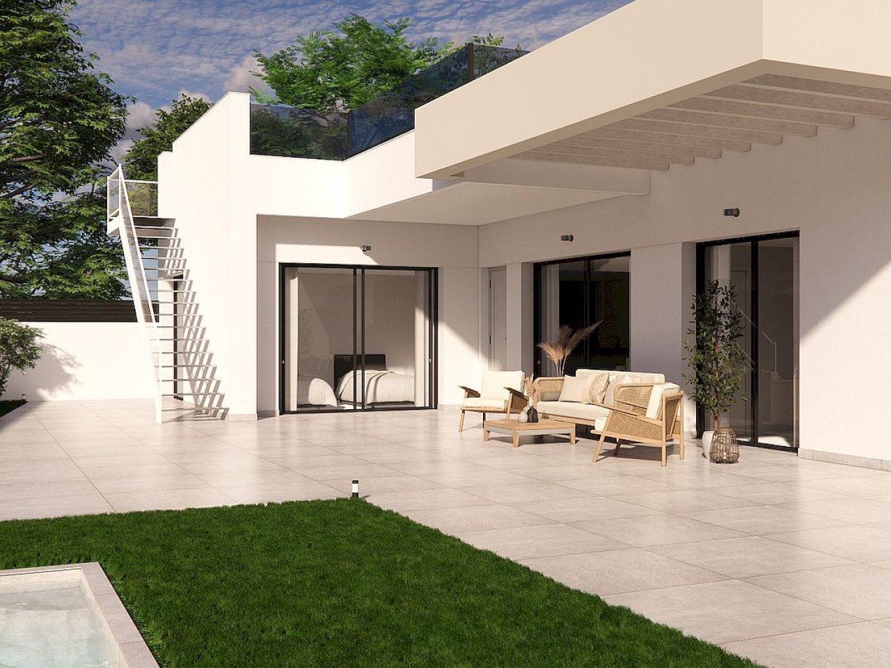 Alba Salina III is a new development of detached villas located in La Herrada, Los Montesinos.

These two-storey properties comprises of three doub...