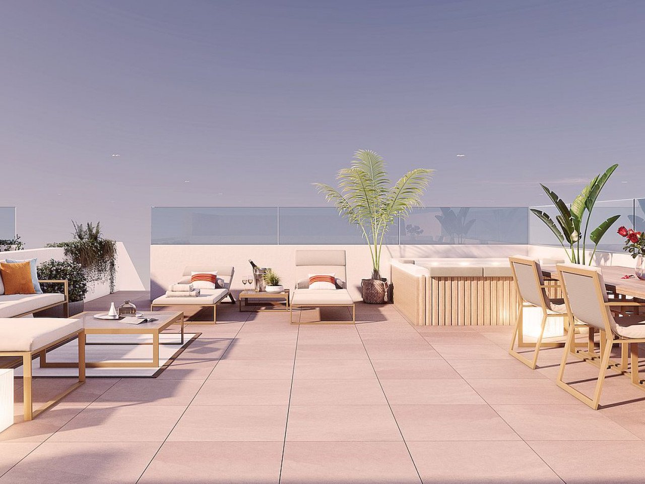 Neubau-Penthouse mit Dachterrasse in neuer Urbanisation