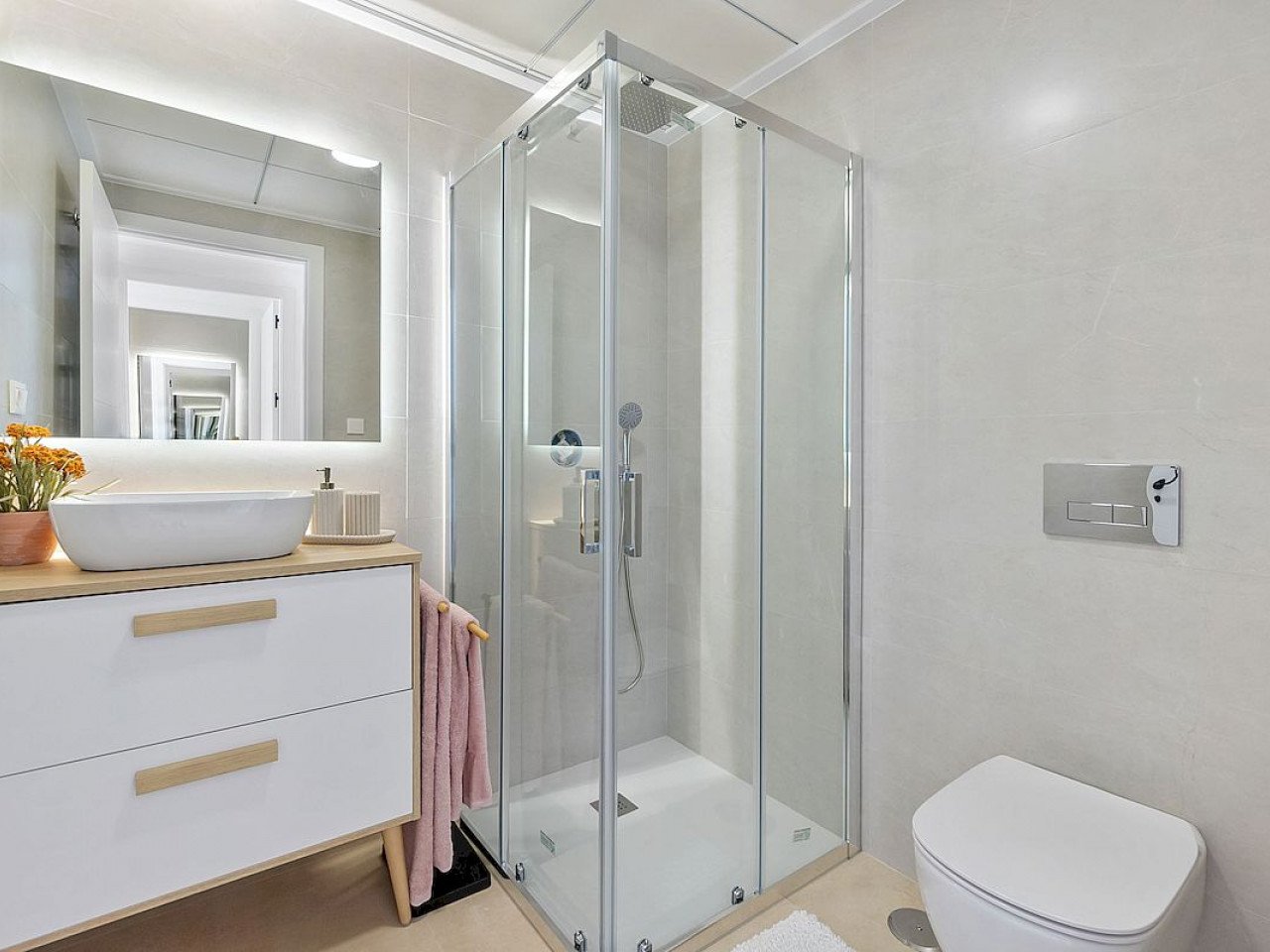 Neubau-Apartment/Penthouse mit Dachterrasse - Blick auf Rosa Lagune