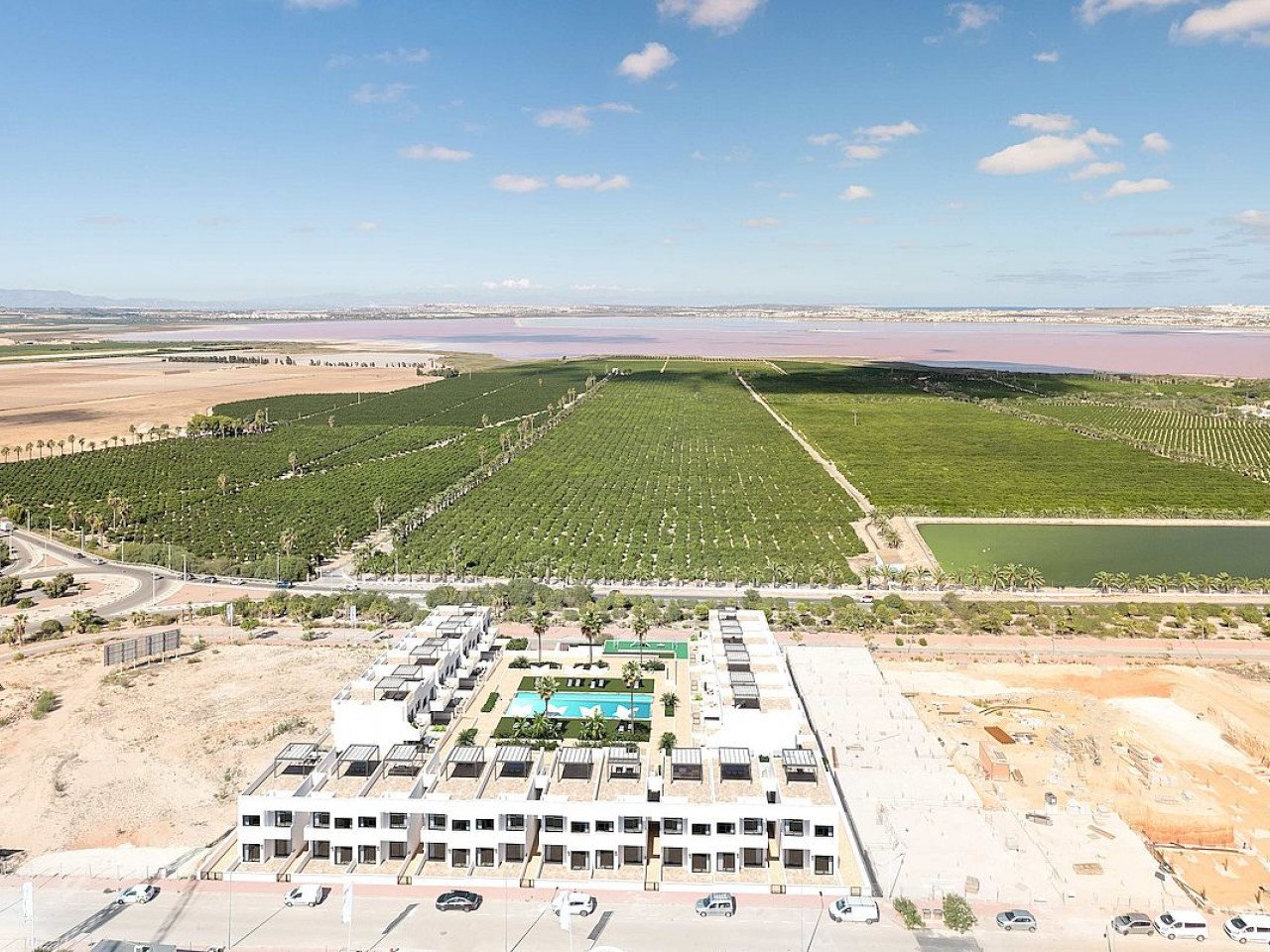 Neubau-Apartment/Penthouse mit Dachterrasse - Blick auf Rosa Lagune