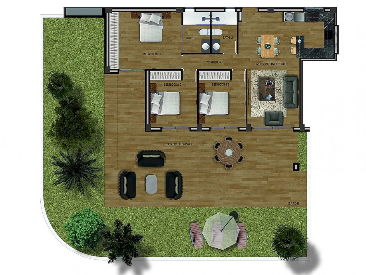 Velapi Golf is a private residential complex consisting of modern, contemporary front line golf apartments, with large green areas, communal swimmi...