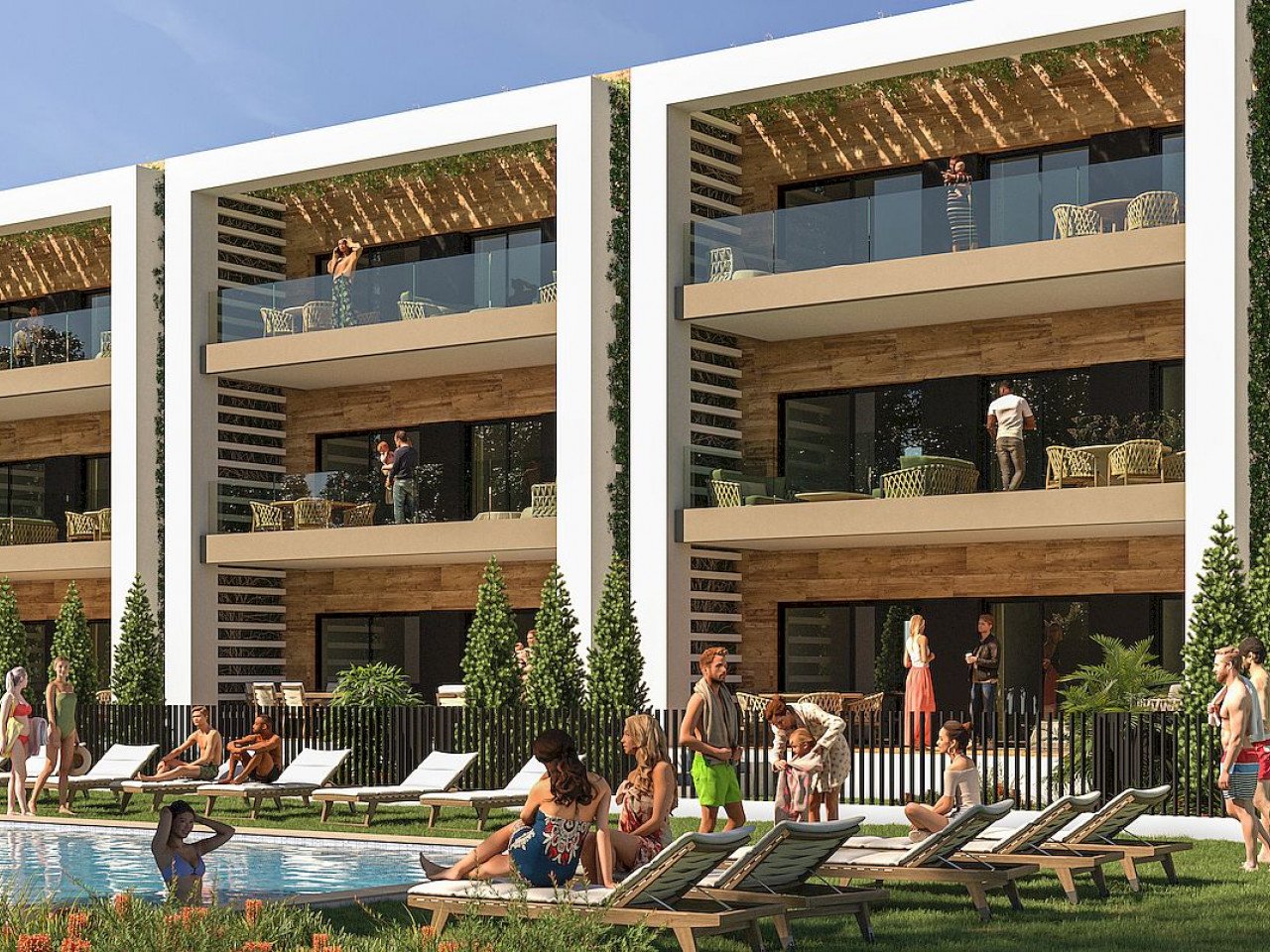 Velapi Golf is a private residential complex consisting of modern, contemporary front line golf apartments, with large green areas, communal swimmi...