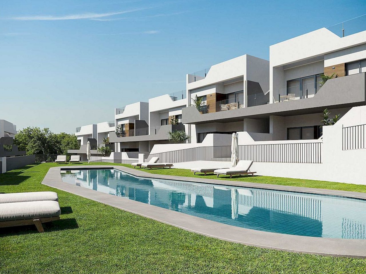 Neubau-Anlage mit modernen Apartments, nur 600 Meter vom Stadtzentrum.