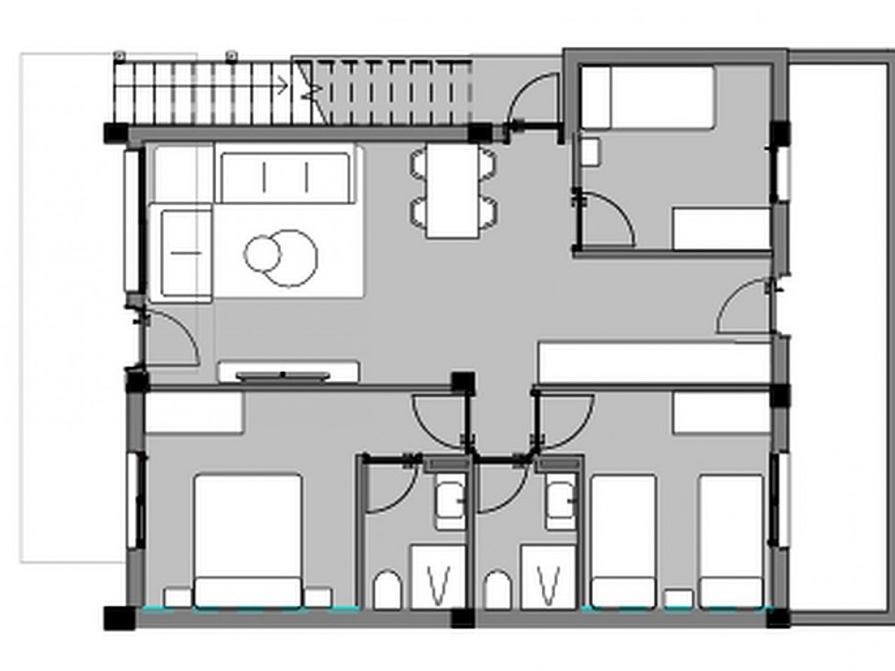 Neubau-Anlage mit modernen Apartments, nur 600 Meter vom Stadtzentrum.