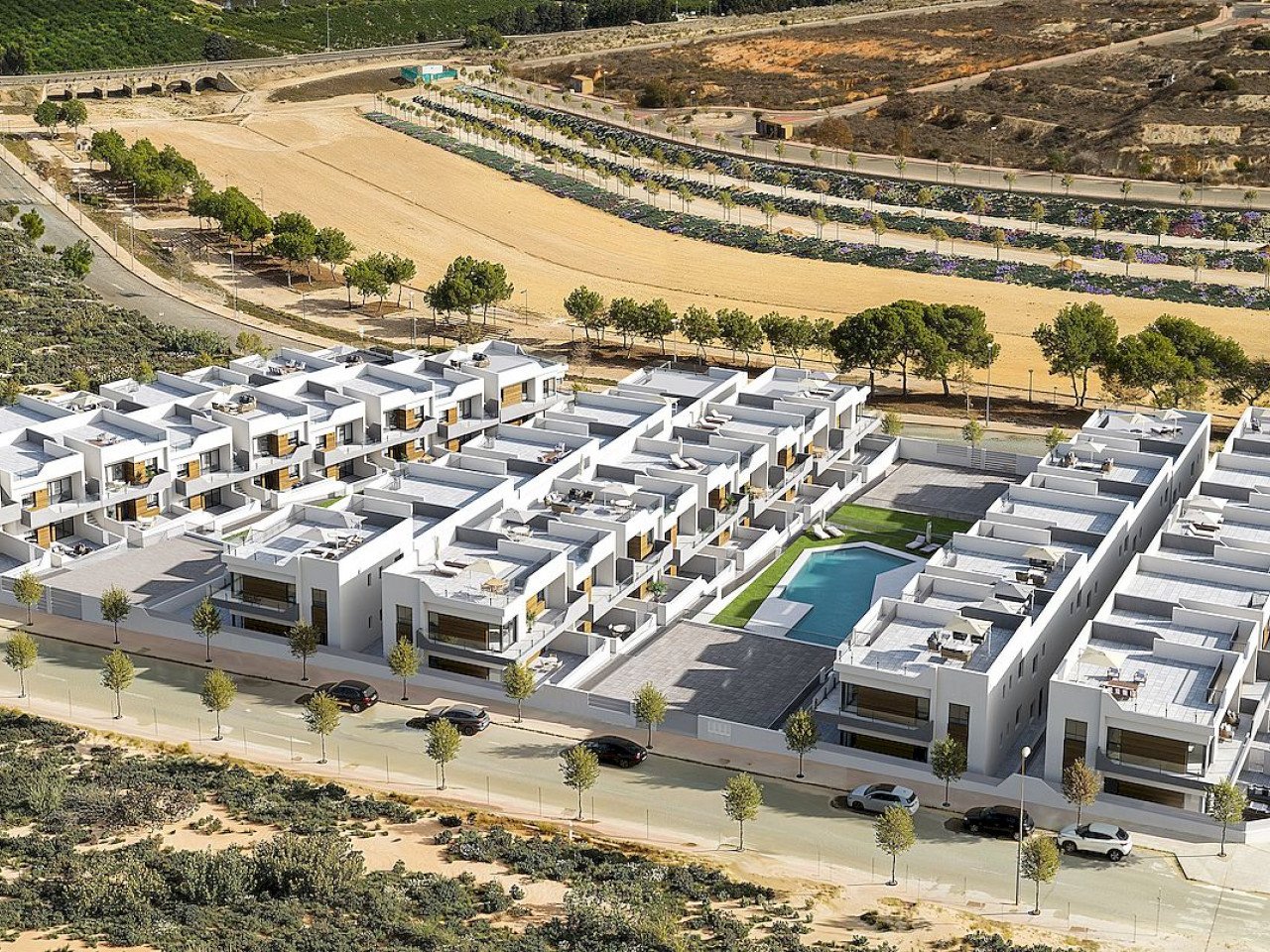 Neubau-Anlage mit modernen Apartments, nur 600 Meter vom Stadtzentrum.