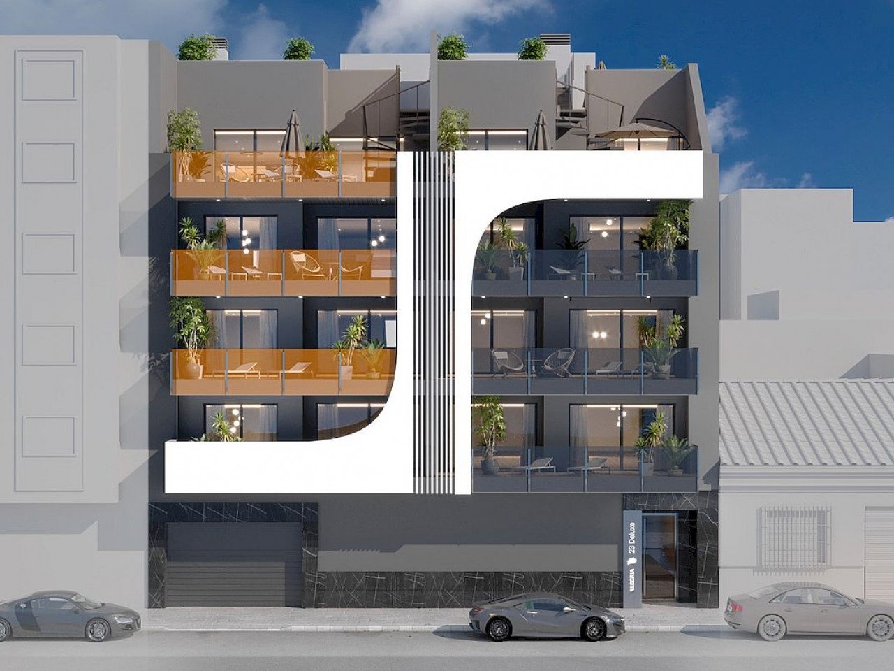 New build project located in a sought-after area in the Beach / City resort of Torrevieja second line to the Mediterranean Sea and the "Famous Pase...