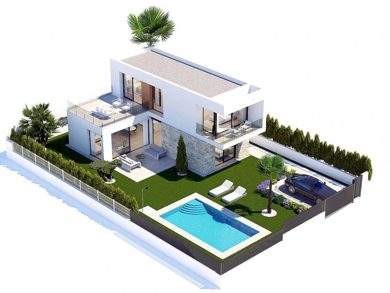 These stunning brand new villas will be located in the exclusive Sierra Cortina Urbanization, just 5 minutes from Benidorm, in the Seaview 6 reside...